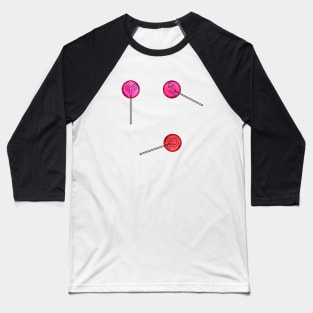 Fire Signs Zodiac Lollipop Set Baseball T-Shirt